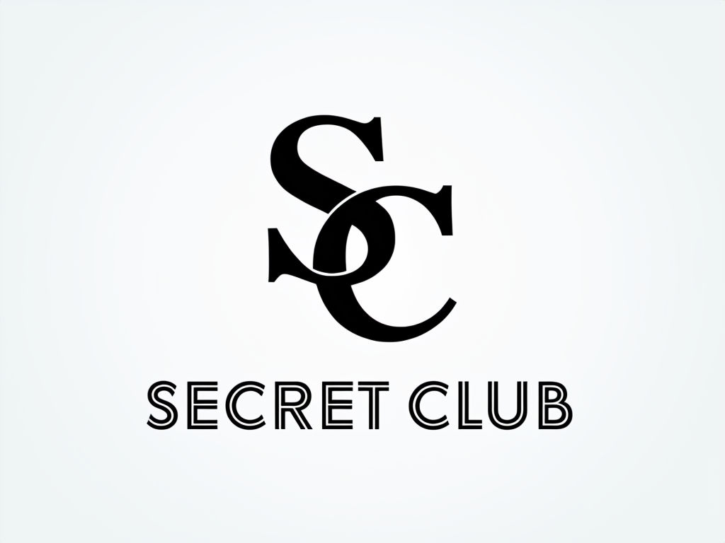 Elegant Intertwined Black SC Letters Logo for Corporate Branding