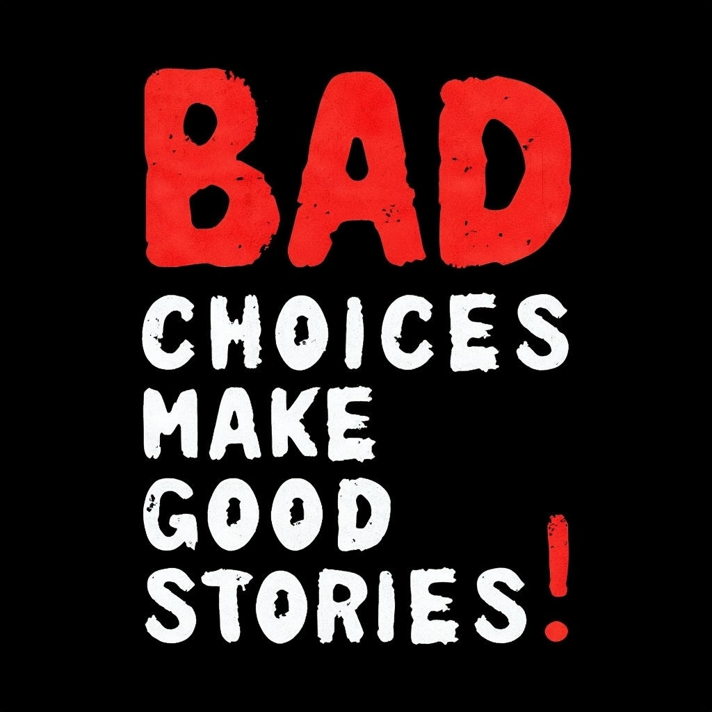 Bold Distressed BAD Choices Make Good Stories T-Shirt