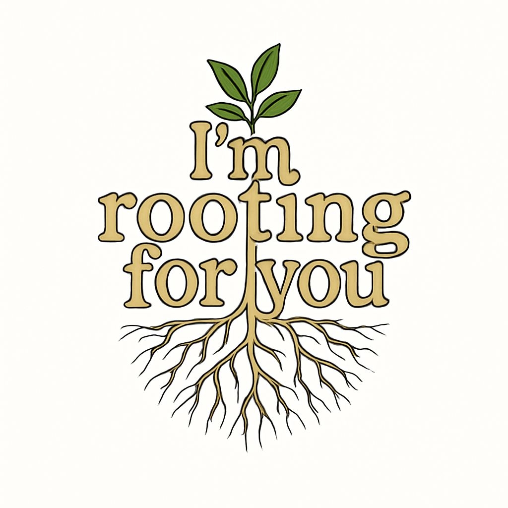 I'm Rooting for You Motivational Plant Roots Sticker