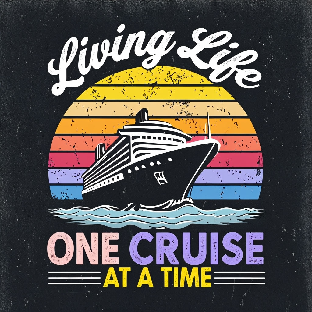 Retro Cruise Ship Adventure Graphic T-Shirt