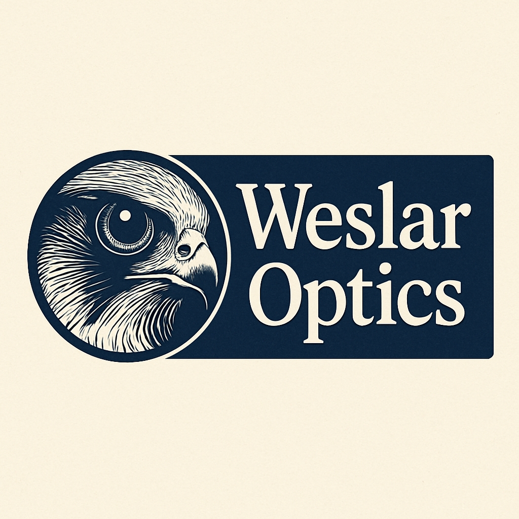 Modern Minimalist Eagle Logo Design for Weslar Optics