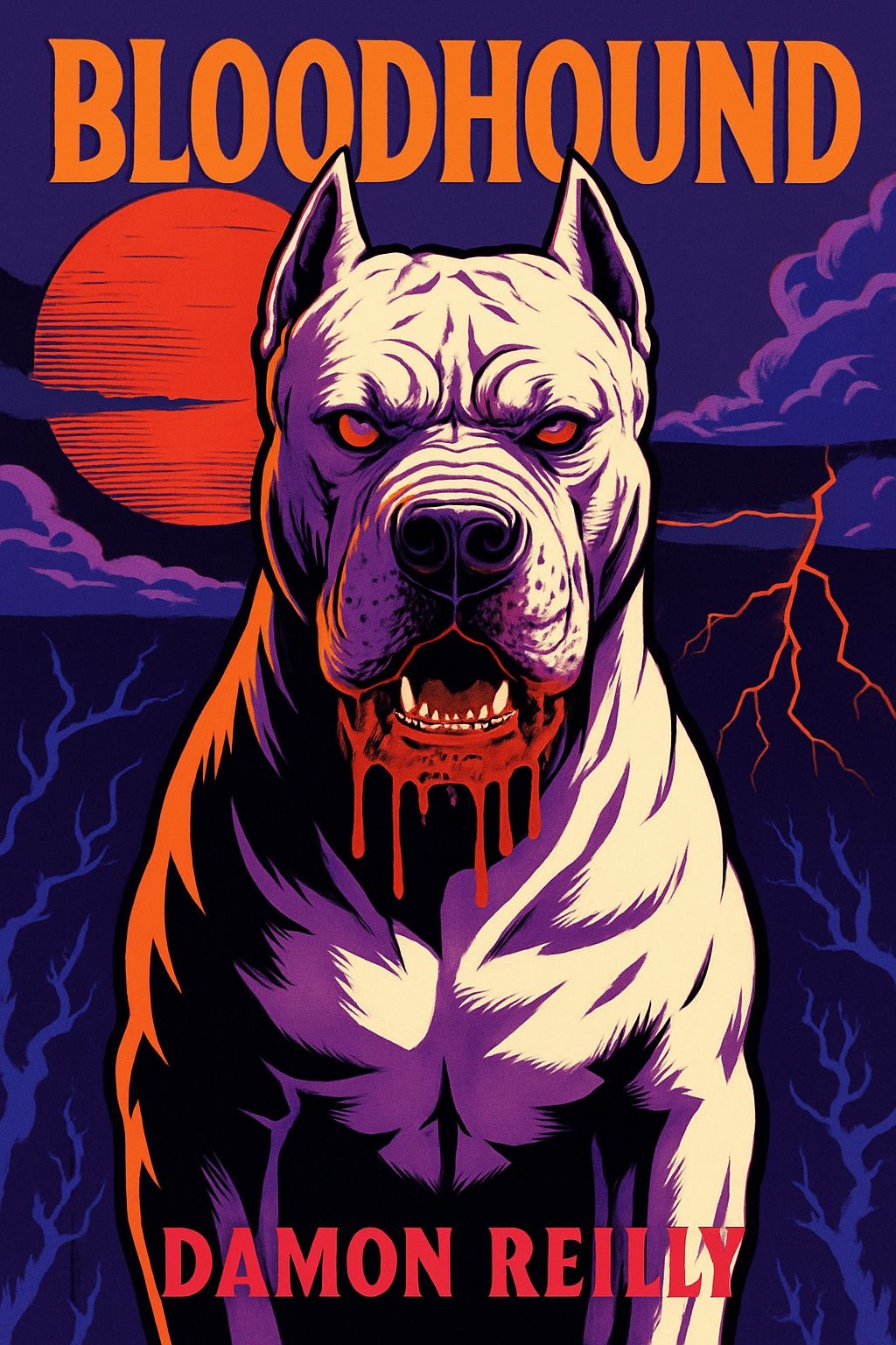 Dramatic Comic Book Bloodhound Illustration EBook Cover