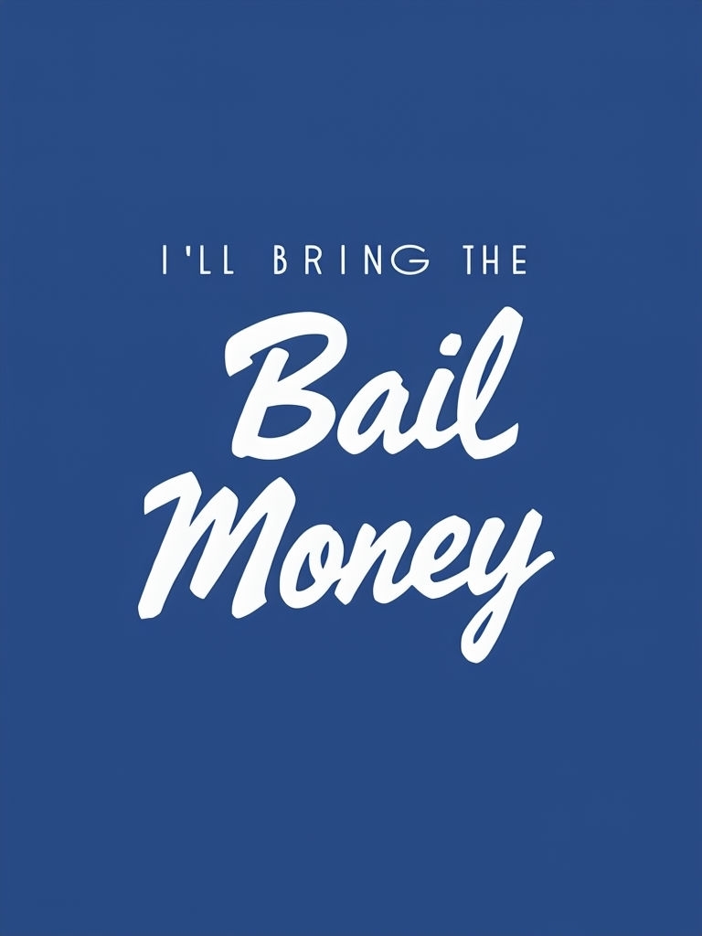 I'll Bring The Bail Money Navy Blue T-Shirt