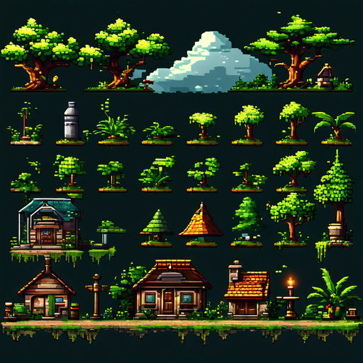 Sprite sheet pixel art with 256x256 resolution. by Kevin McNally-Gagnon ...