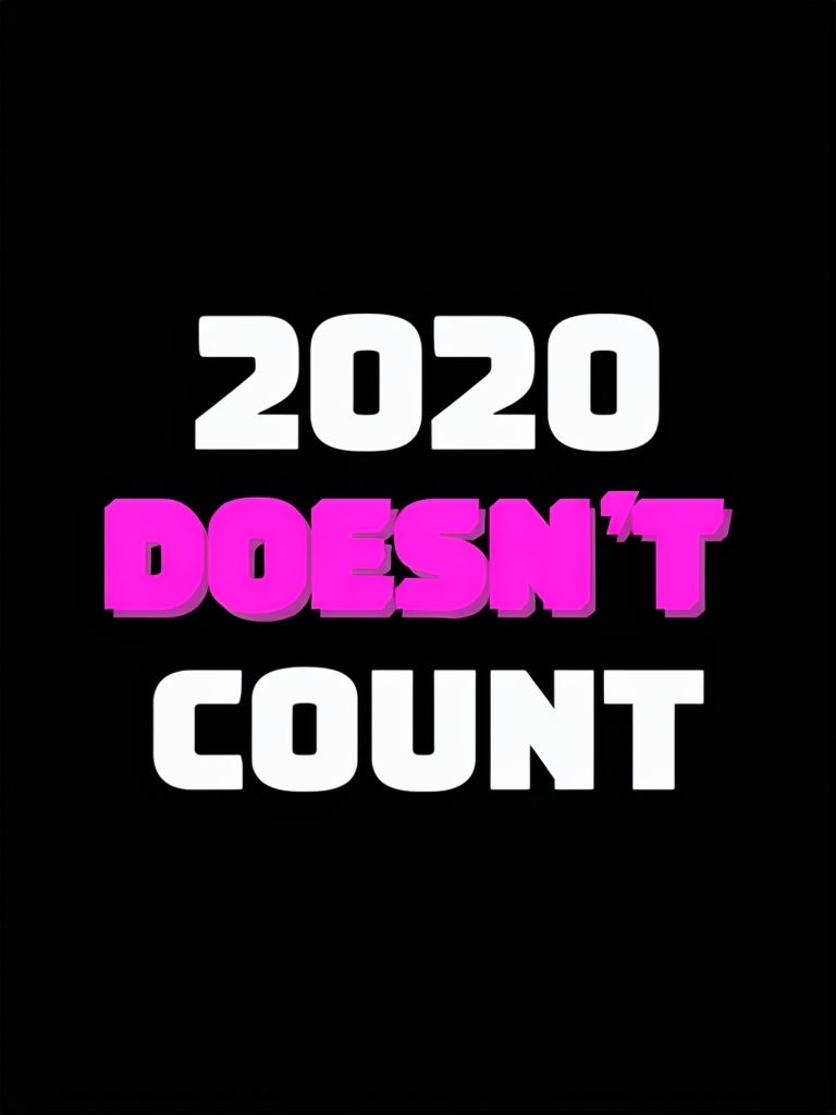 Motivational 2020 Doesn't Count Bold Text T-Shirt