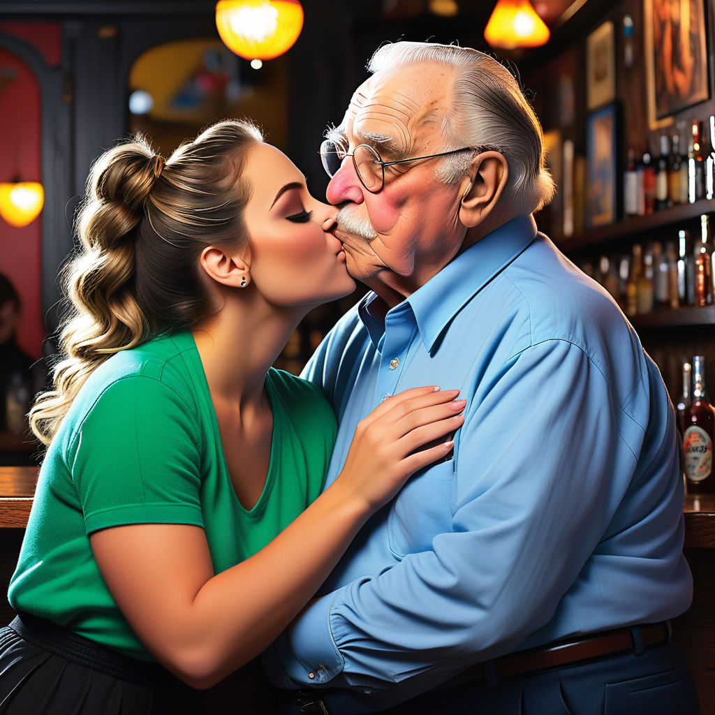 a maid making out with a elderly gentleman