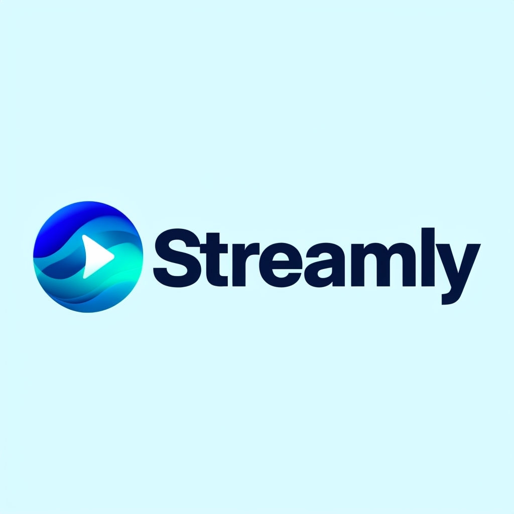 Minimalist Streamly Logo with Abstract Wave Icon Design
