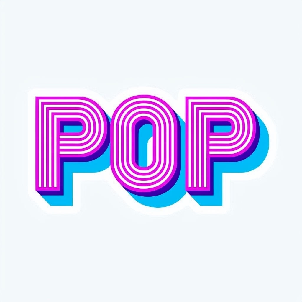 Vibrant 3D POP Graphic Design with Stripes for Mug