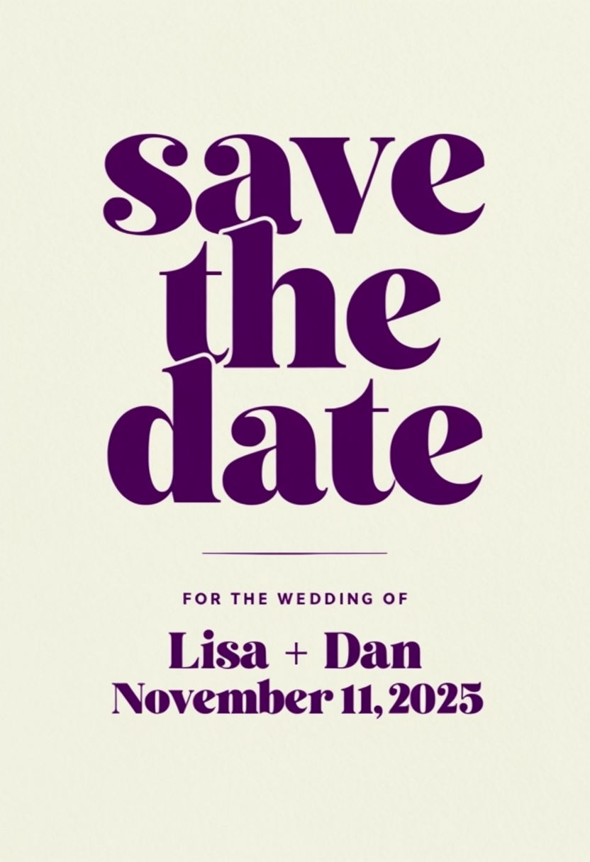 Minimalist Save the Date 