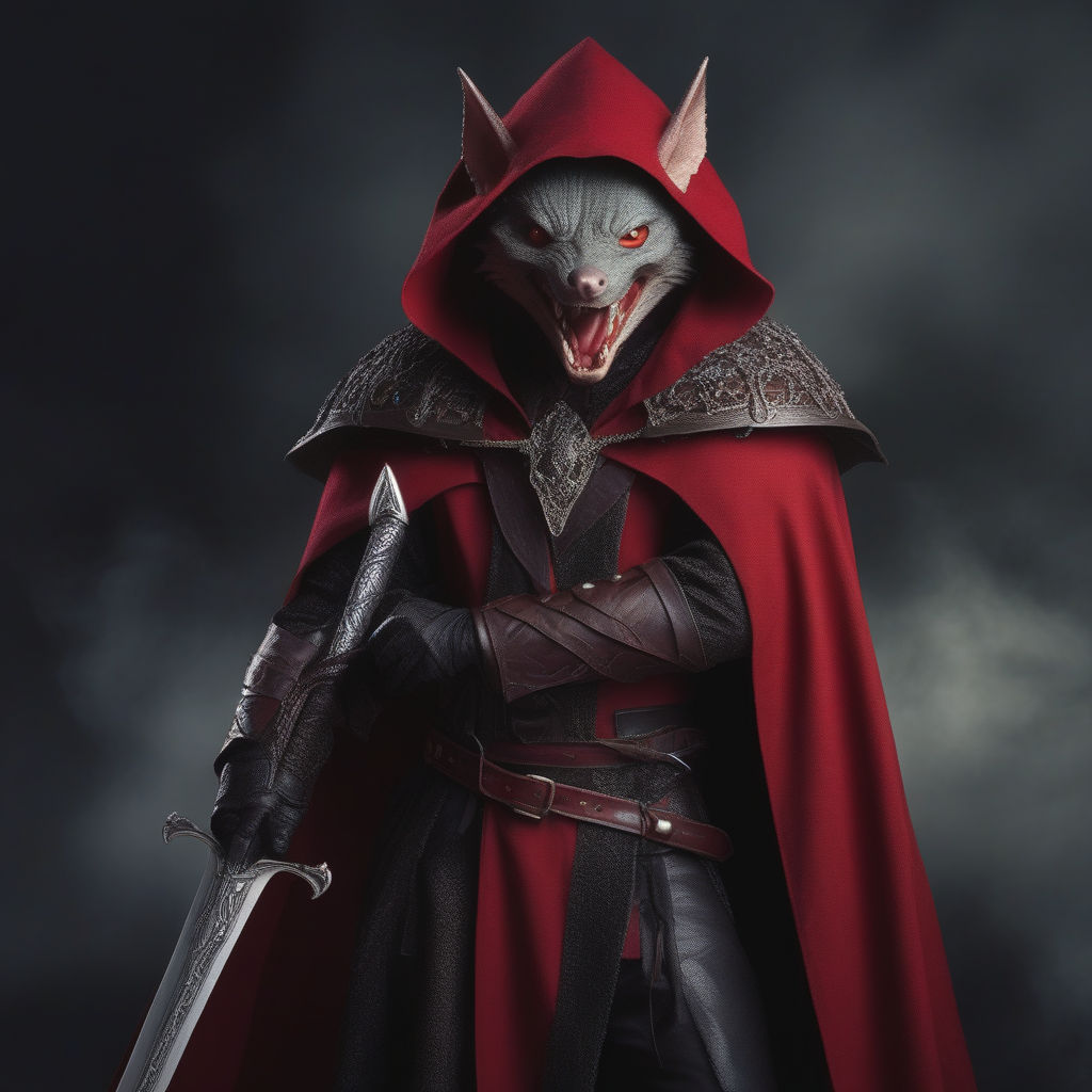 Vampire lord kobold cloaked in a billowing red cape by Sunga De ...