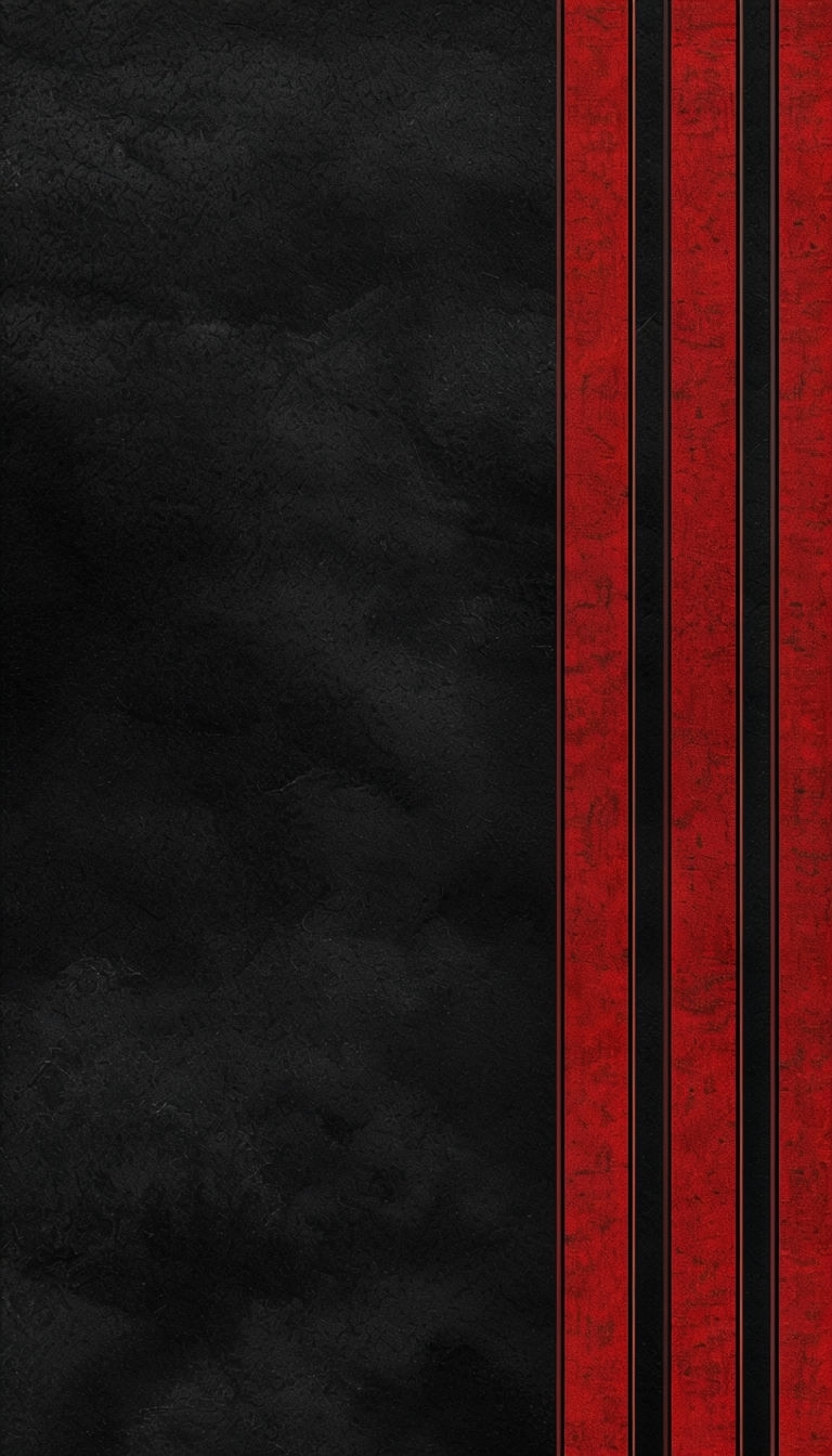 Minimalist Red Stripes on Textured Black Background Wallpaper