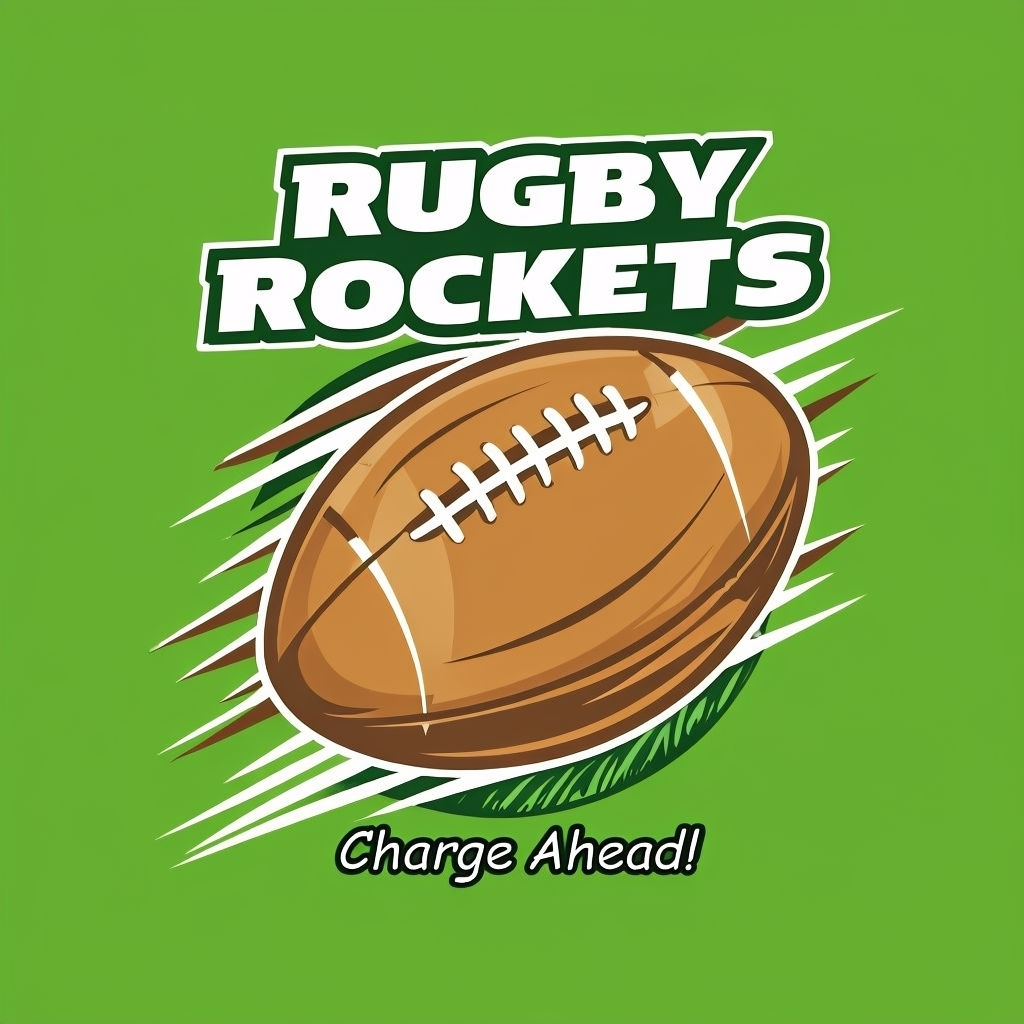 Dynamic Rugby Rockets Logo for Youth Rugby Club